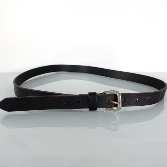 M&S Belt Black Leather Buckle‎ 36 Solid Classic Dress Basic Formal Adult - Picture 3 of 11